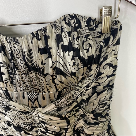 New Anna Sui Strapless Silk Dress 8 - Picture 3 of 11
